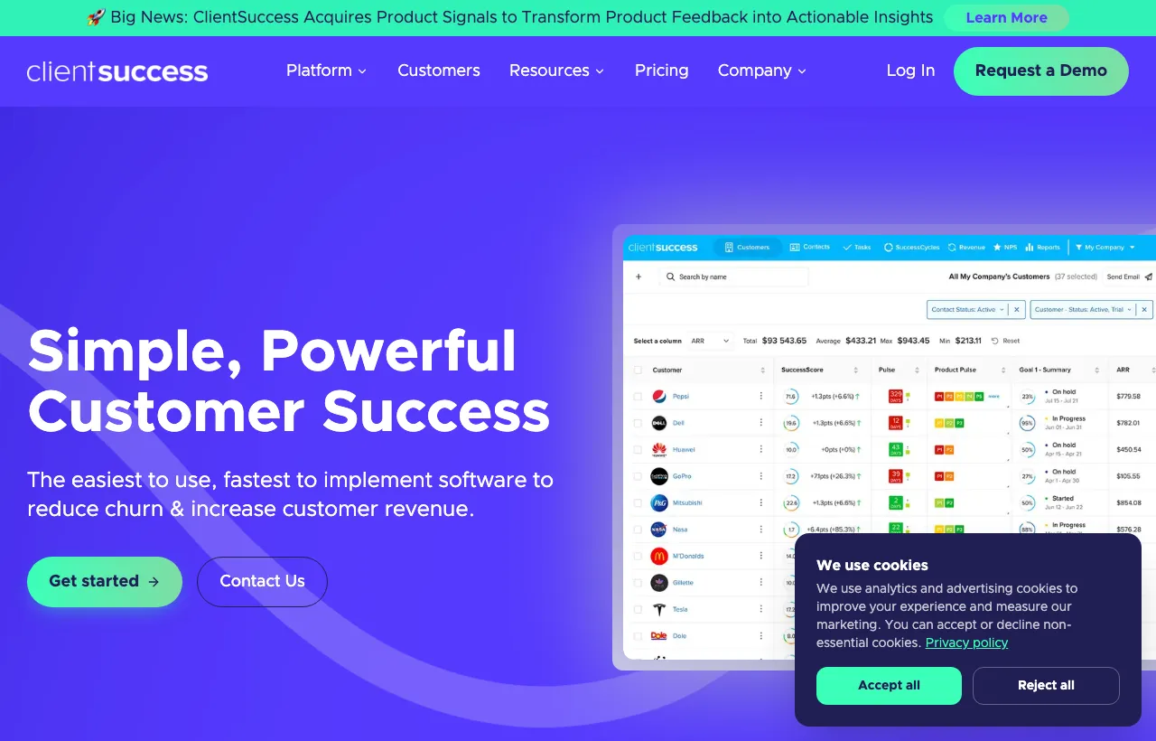 ClientSuccess homepage hero