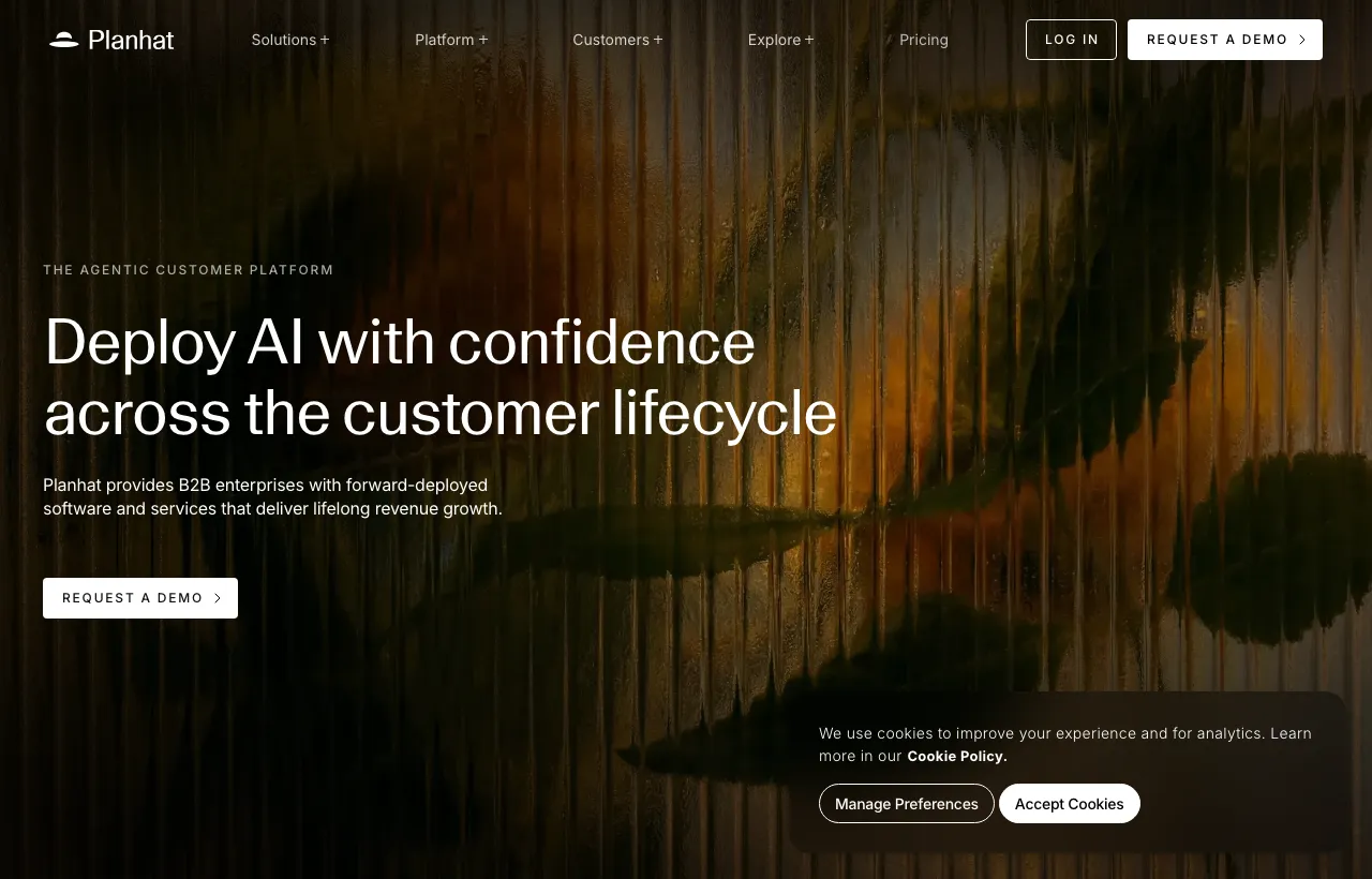 Planhat homepage hero