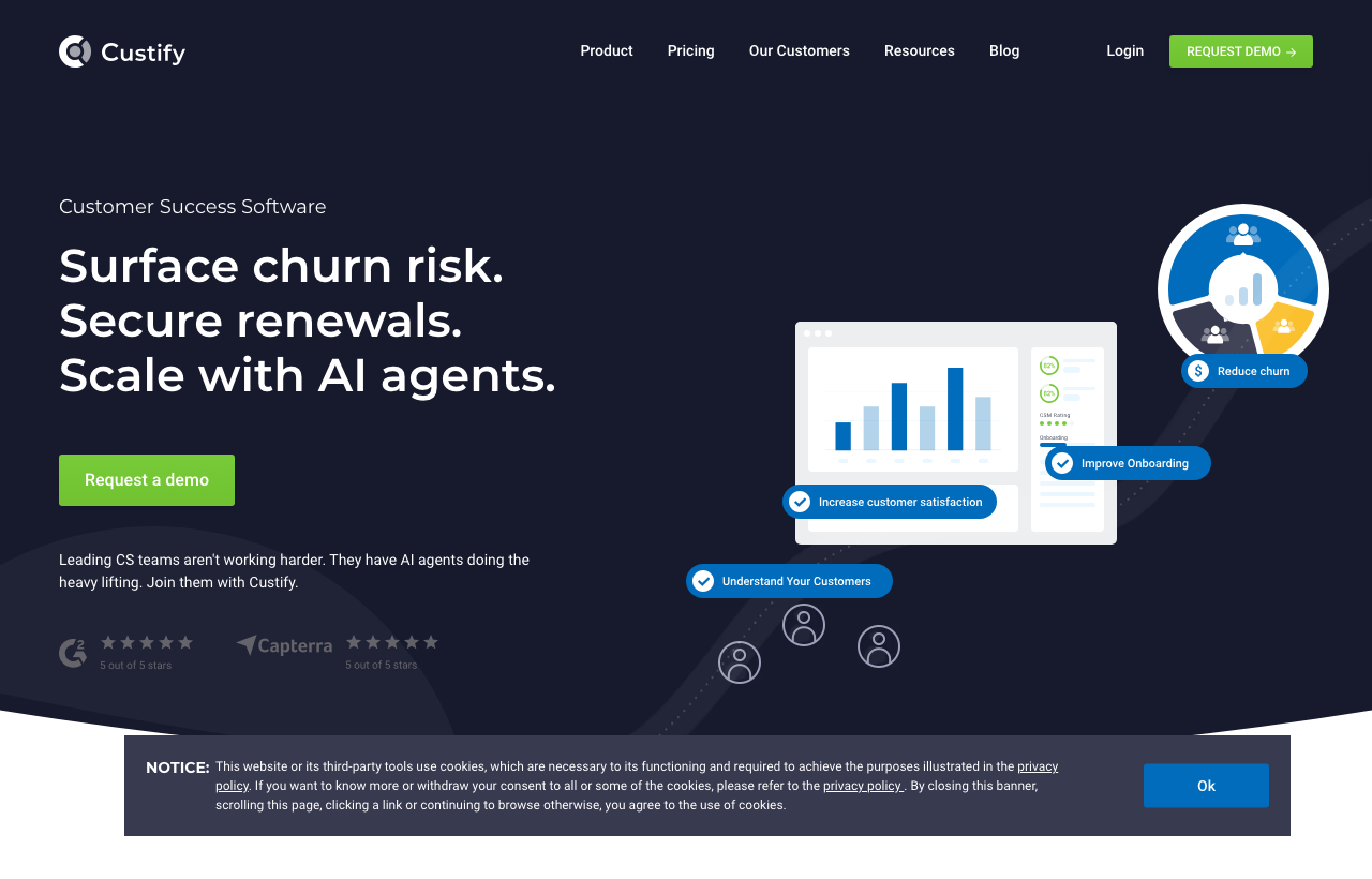 Custify homepage hero