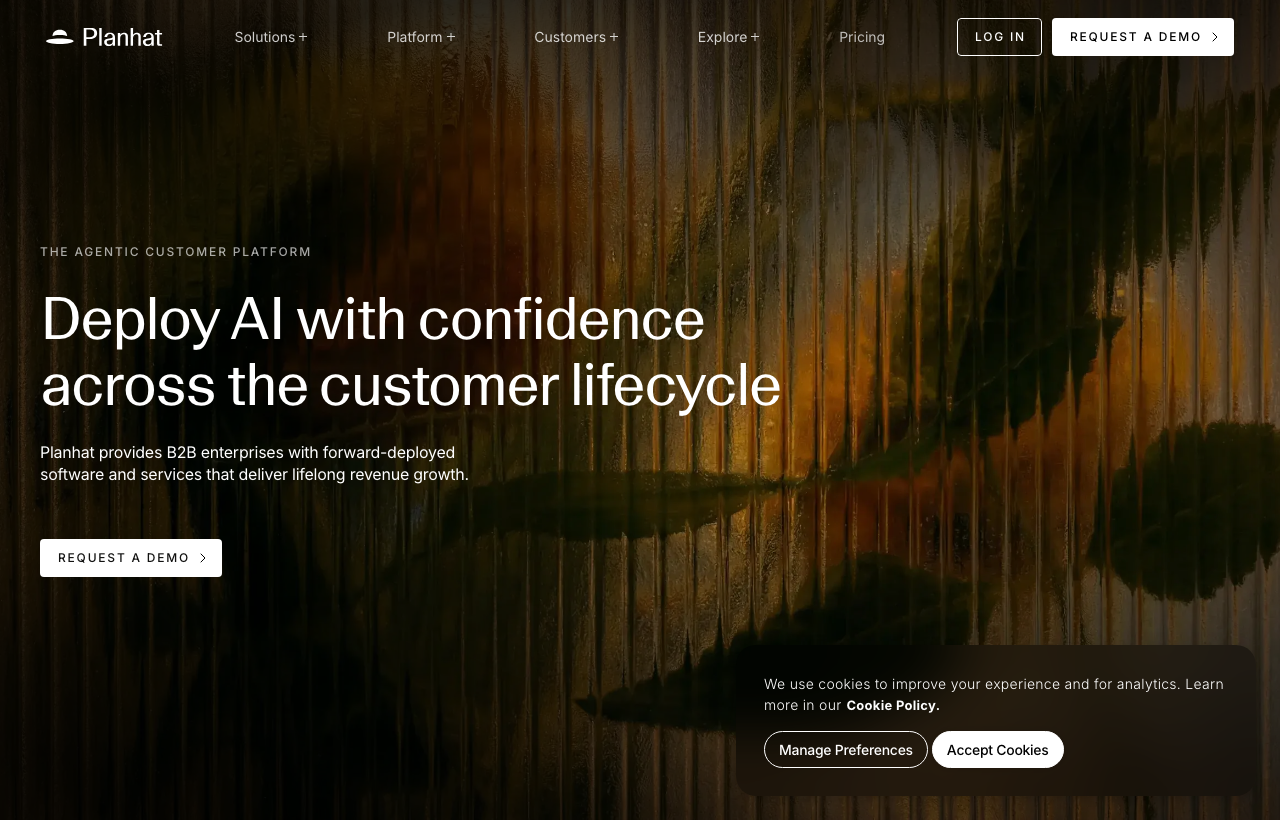 Planhat homepage hero