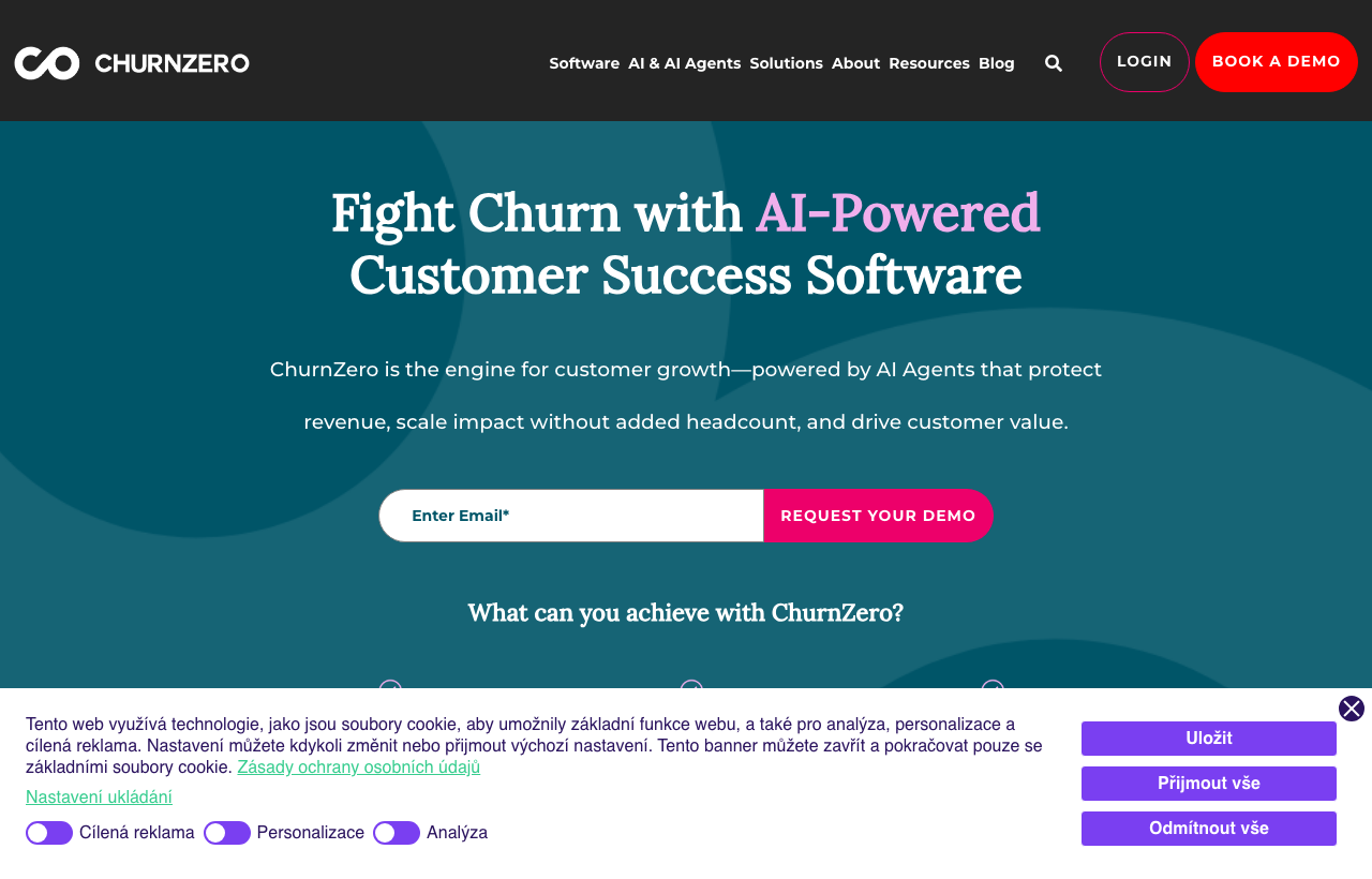 ChurnZero homepage hero