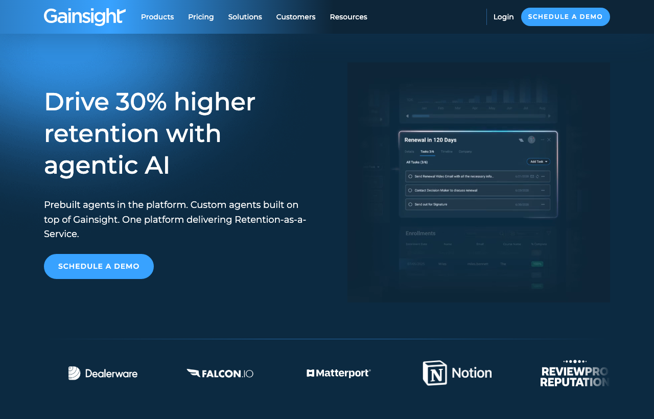 Gainsight homepage hero