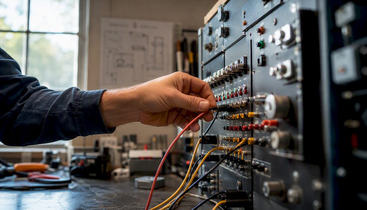 Hand wiring automation control panel connections