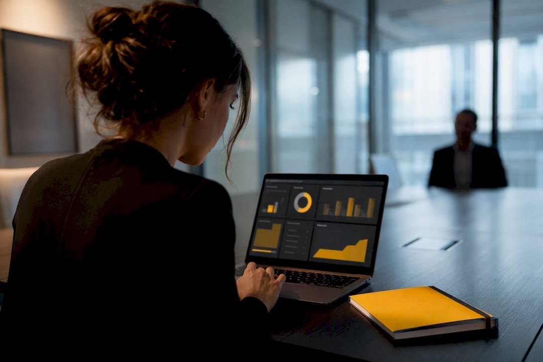 CSM reviewing SaaS QBR dashboard