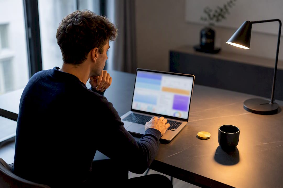 Analyst reviewing SaaS account scoring signals