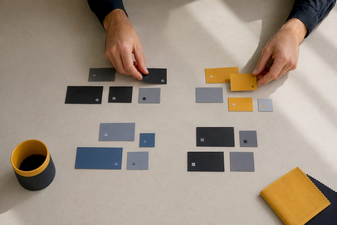 Hands sorting customer accounts into cohorts